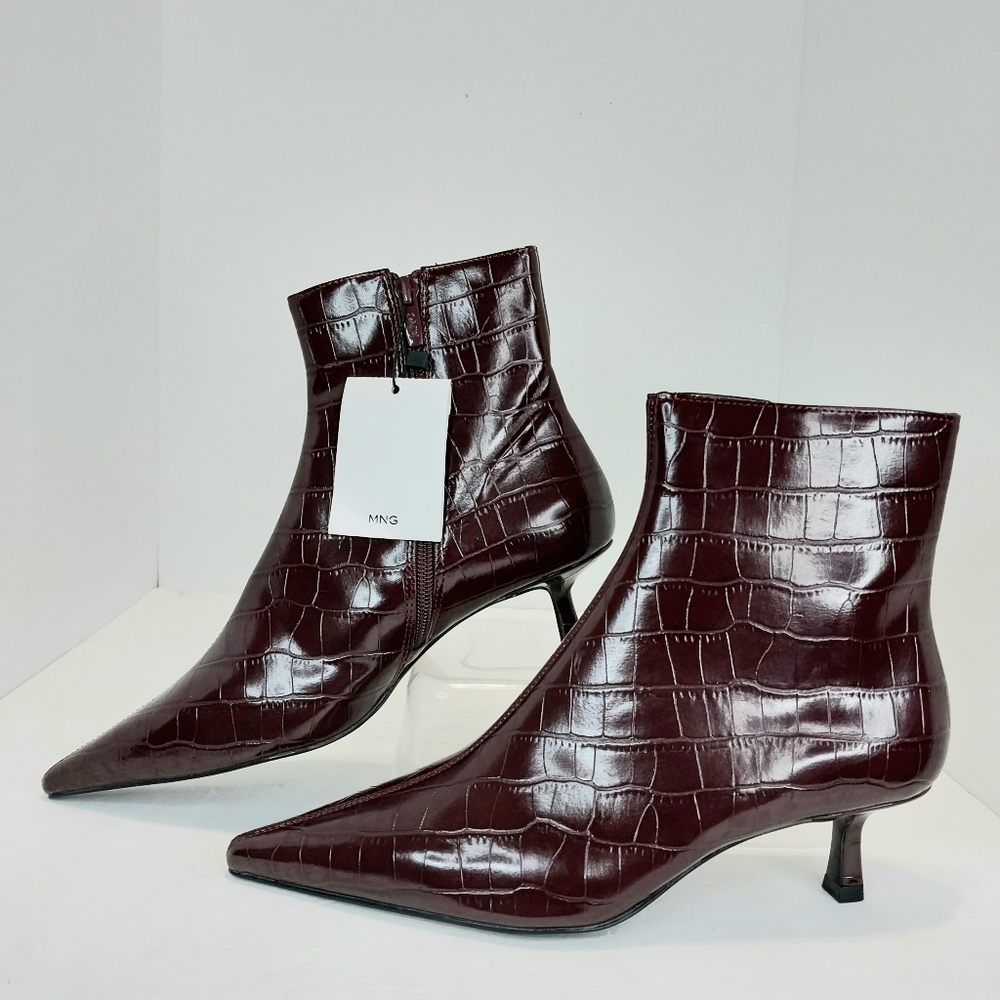 Mango Cobi Kitten Heel Ankle Boots, NWT, Size 38|US 8 - Picture 11 of 12